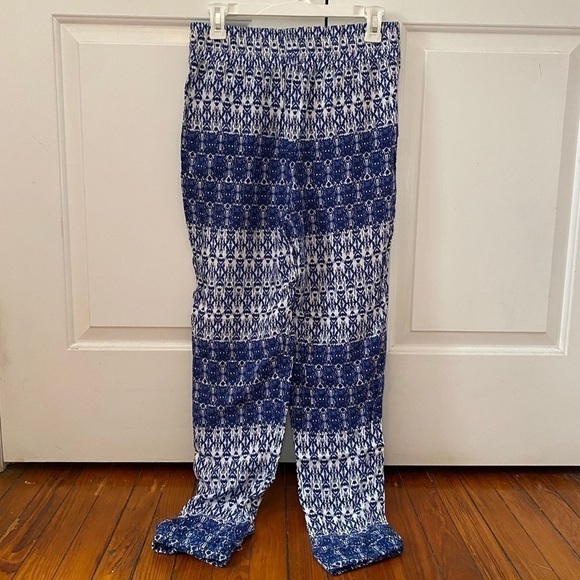 Forever 21 Blue Aztec Printed Harem Pants - Picture 5 of 9